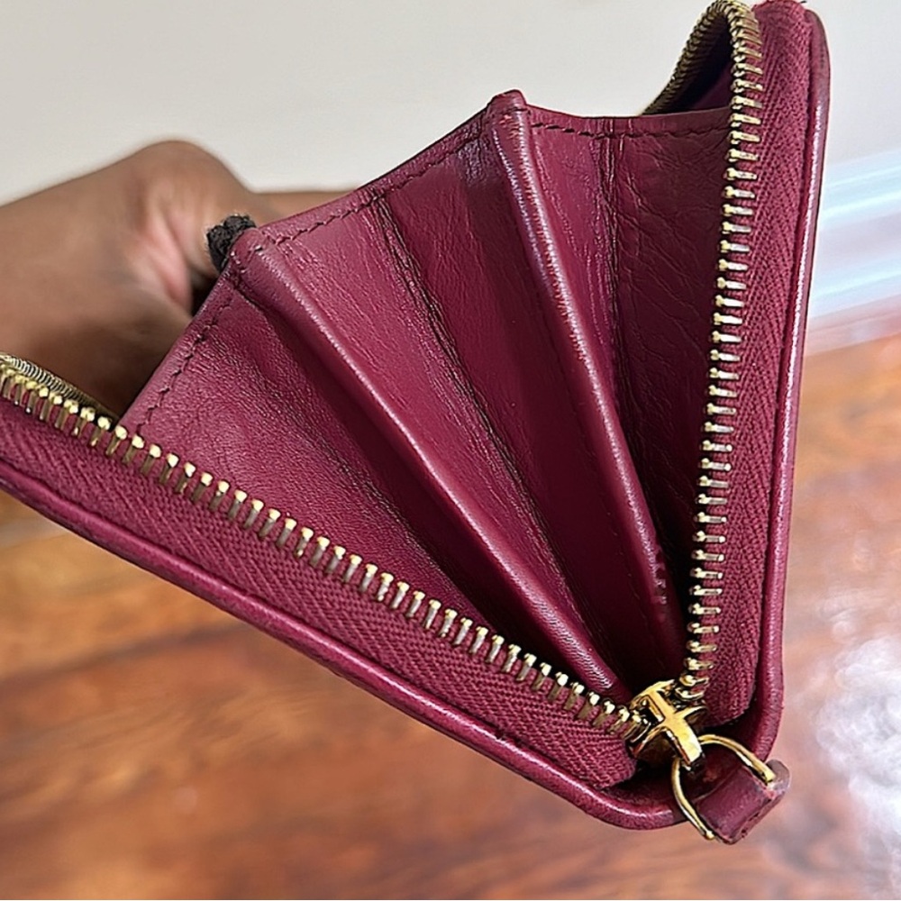 ✨ Fendi Pequin Long Zip Around Wallet Fuchsia Leather Trim - Picture 7 of 9